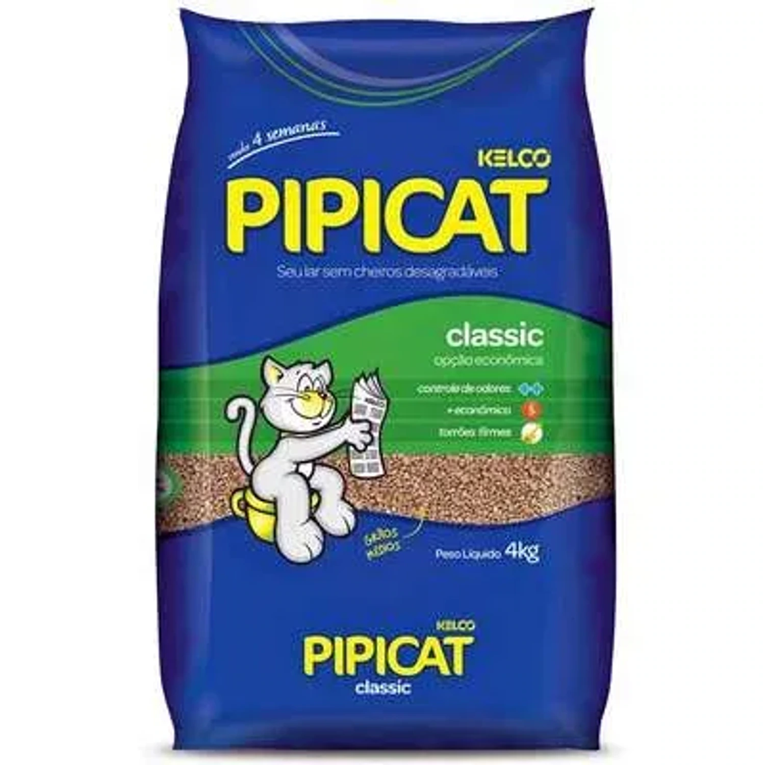 Pipicat Classic 4 kg areia higiênica da marca Organnact no Pet Shop Bichos & Cia em Ubá