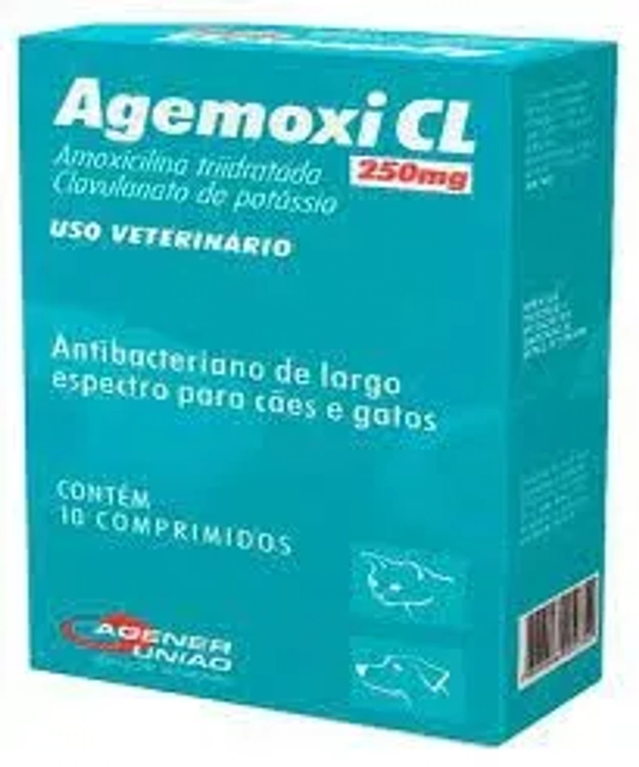 Agemoxi CL 250 mg da marca Agener no Pet Shop Bichos & Cia em Ubá
