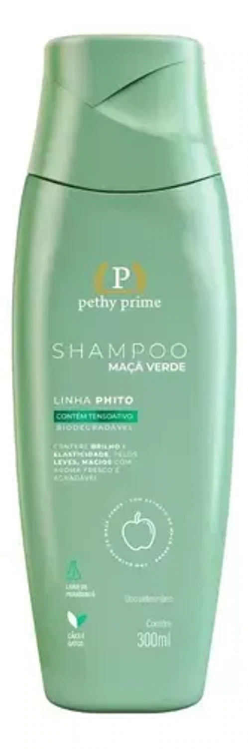 Pethy Prime Shampoo Maçã Verde 300ml da marca Pethy Group no Pet Shop Bichos & Cia em Ubá
