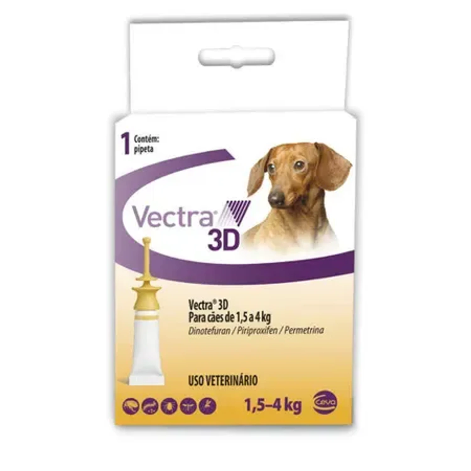 Vectra 3D cães 4 -10 kg CAIXA da marca Ceva no Pet Shop Bichos & Cia em Ubá
