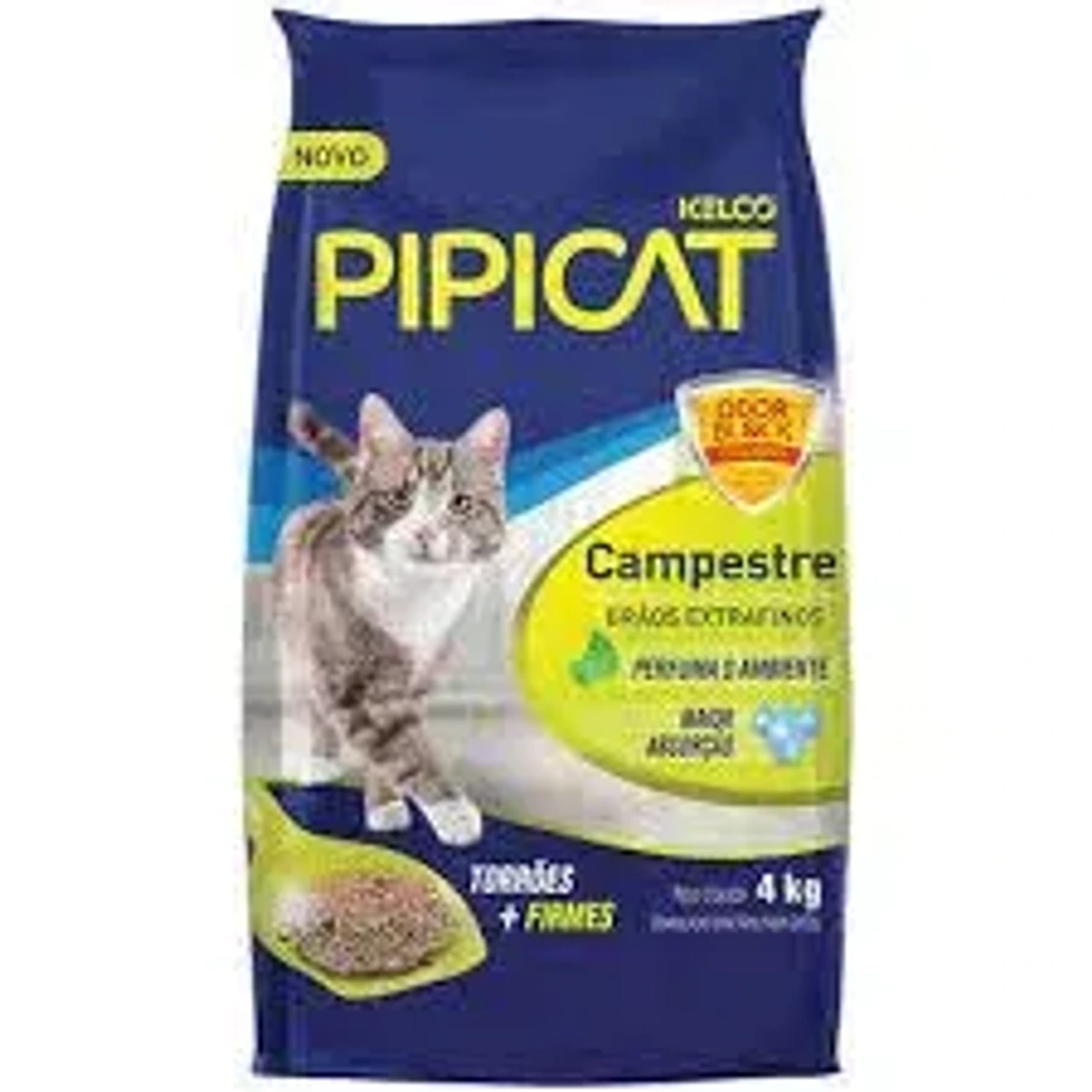 Areia Pipicat Campestre 4kg da categoria Higiene no Pet Shop Bichos & Cia em Ubá