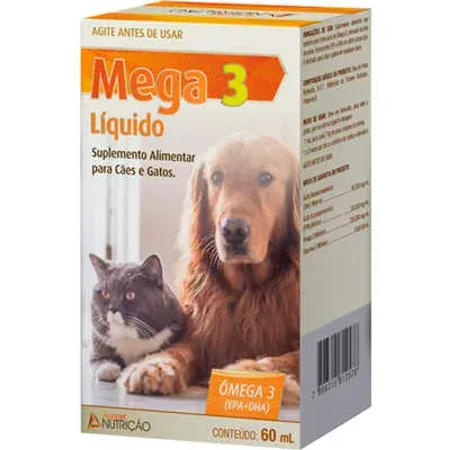 Mega 3 Liquido 60ml da marca Duprat no Pet Shop Bichos & Cia em Ubá