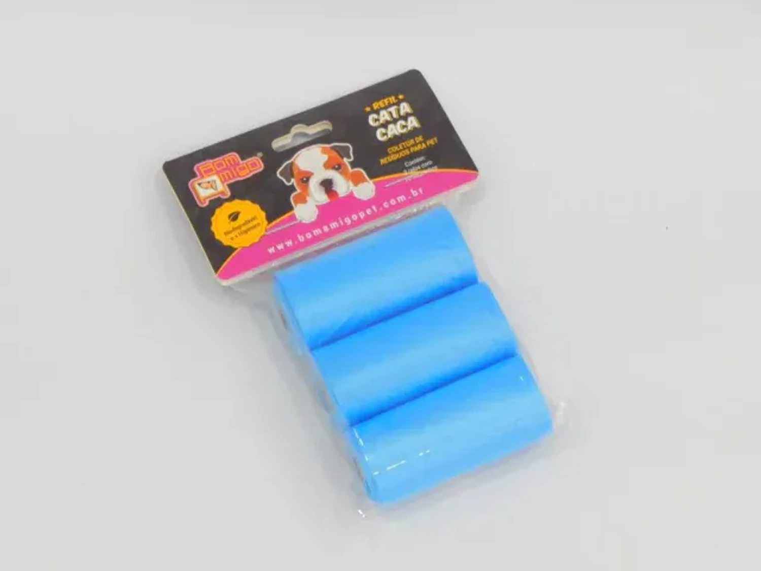 Refil Cata Caca Azul com 3 da categoria Higiene no Pet Shop Bichos & Cia em Ubá