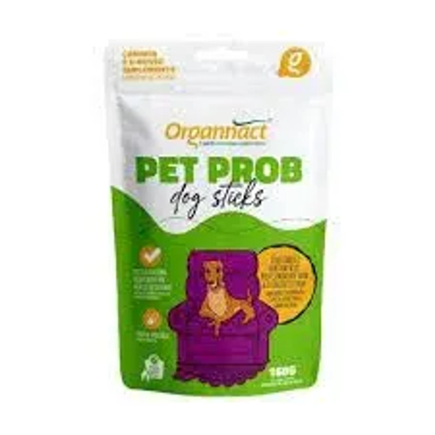 Pet Probiótico Dog Sticks 160 g da marca Organnact no Pet Shop Bichos & Cia em Ubá