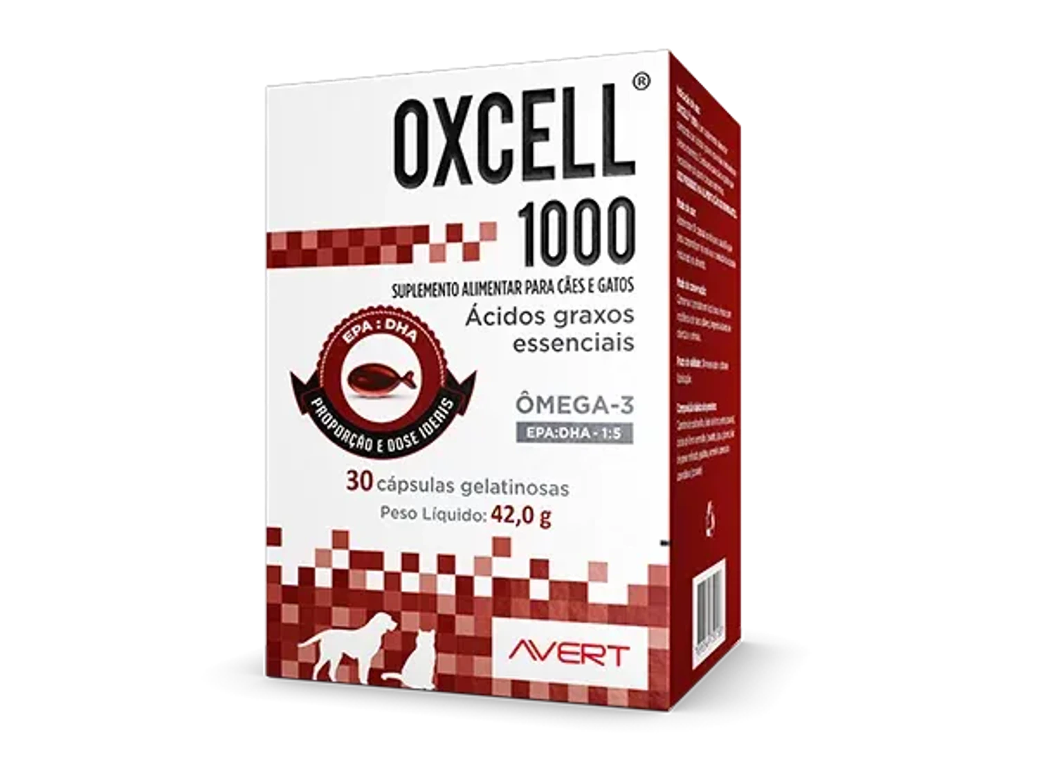 Oxcell 1000 da marca AVERTS no Pet Shop Bichos & Cia em Ubá