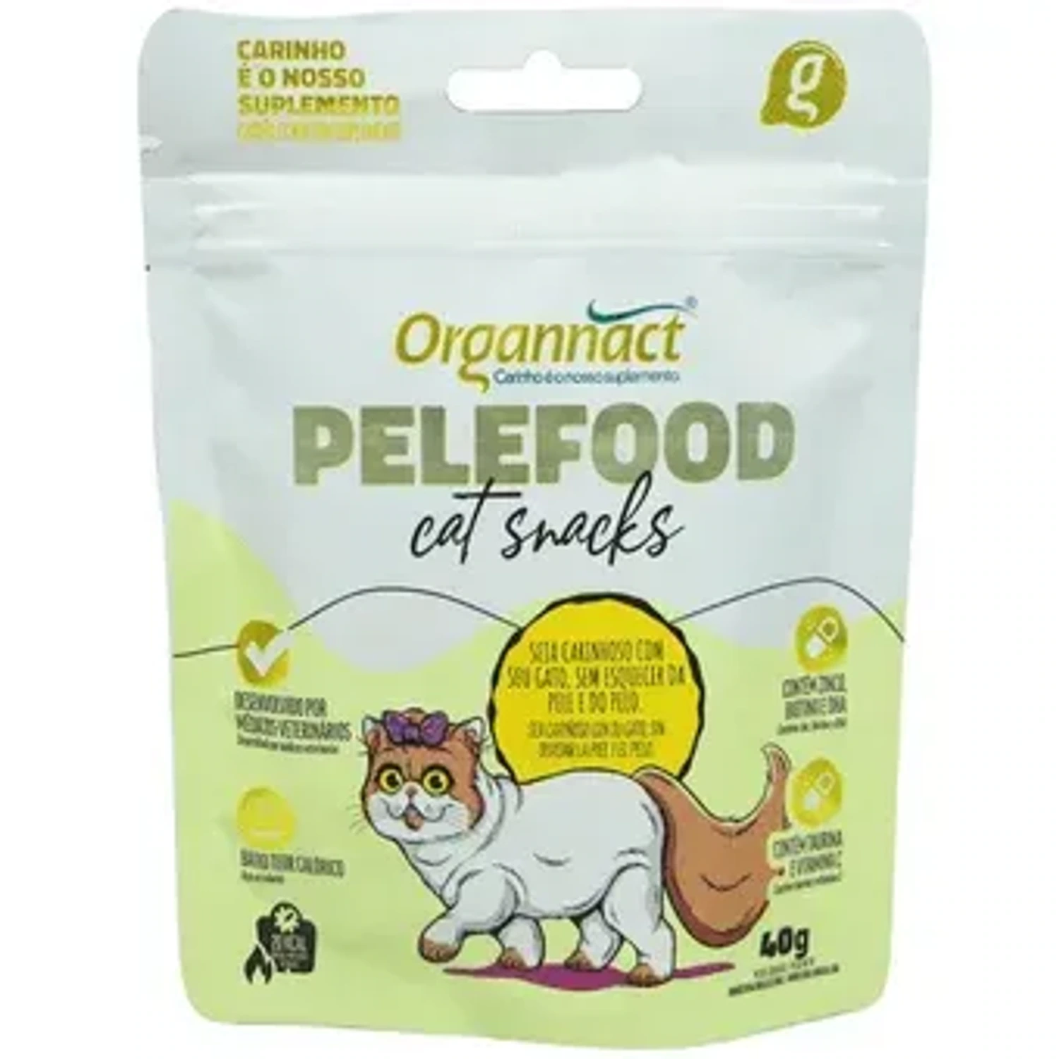 Pelefood Cat Snacks 40 grs da marca Organnact no Pet Shop Bichos & Cia em Ubá