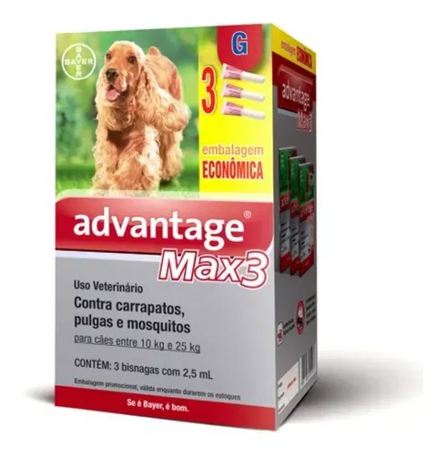 Advantage Max 3 cães 10-25 kg Combo 3 Pipetas da marca Bayer no Pet Shop Bichos & Cia em Ubá