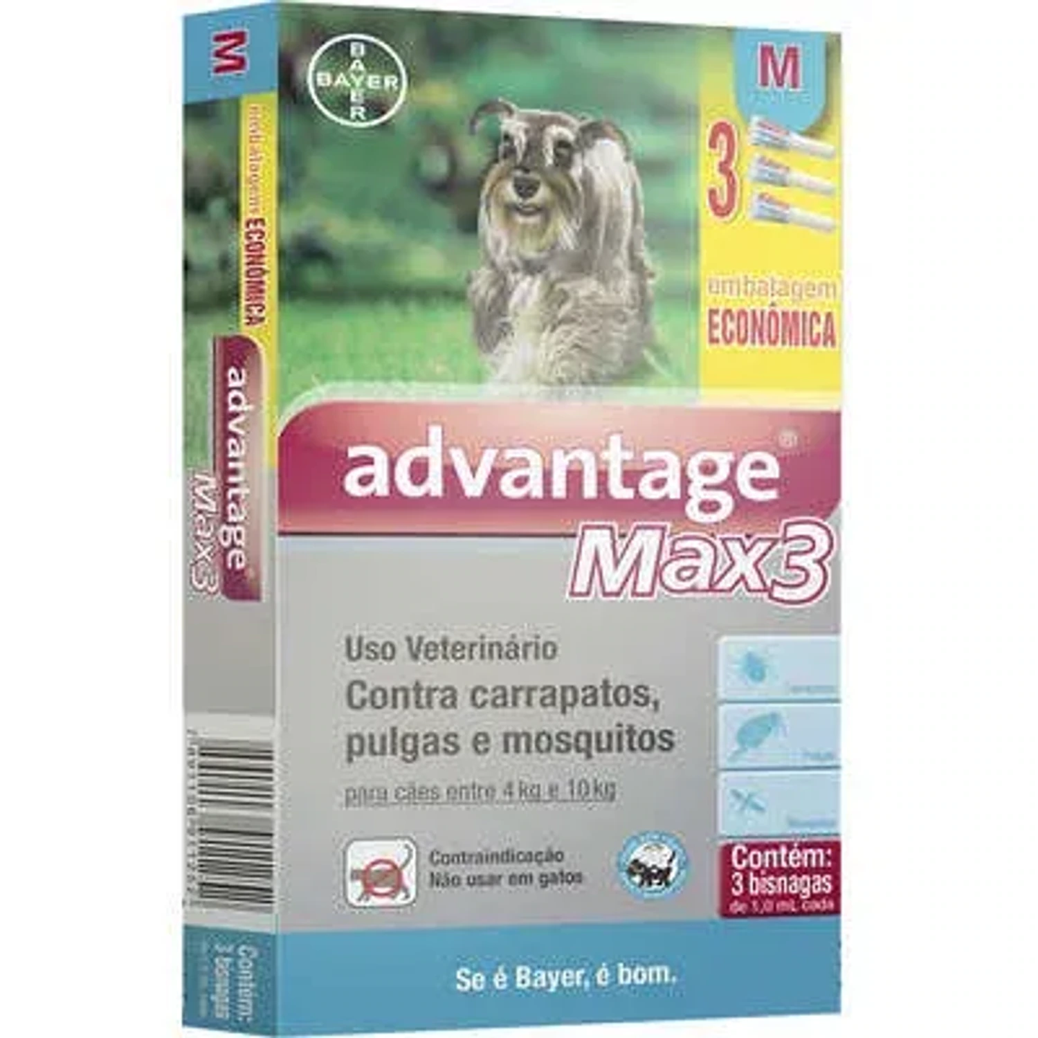 Advantage Max 3 cães 4-10 kg Combo 3 Pipetas da marca Bayer no Pet Shop Bichos & Cia em Ubá