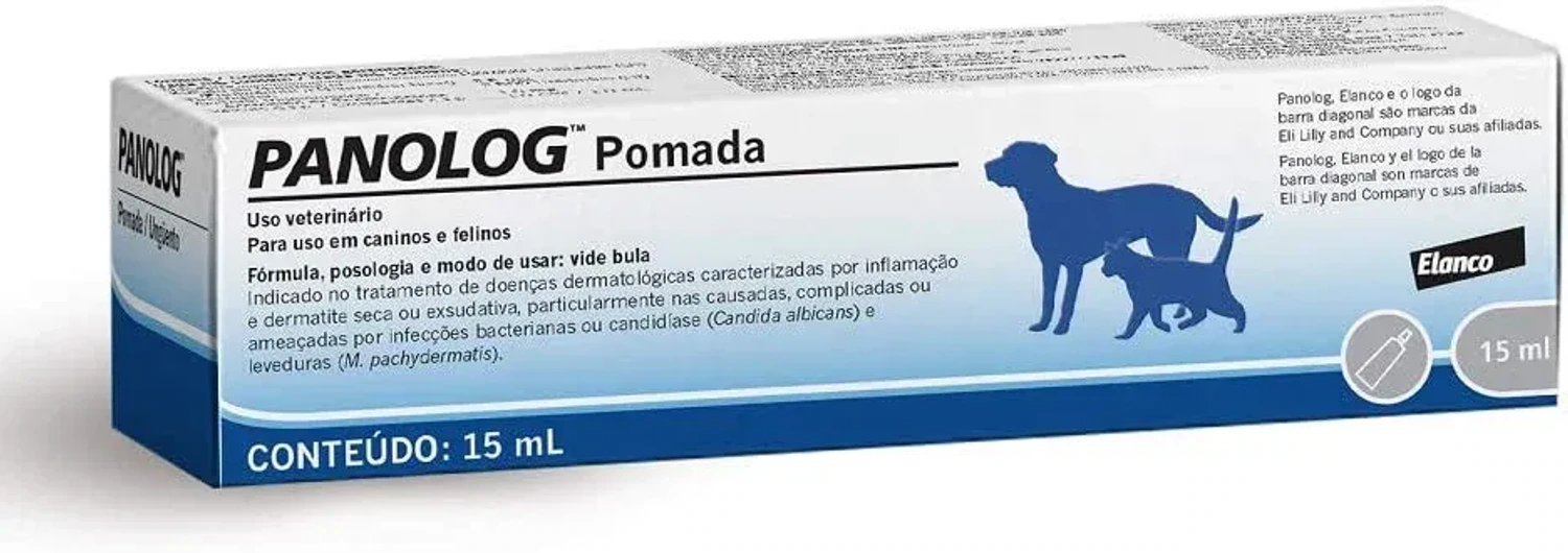 Pomada Panolog 15 ml da marca Novartis no Pet Shop Bichos & Cia em Ubá