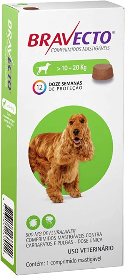 Bravecto 500mg de 10 a 20kg