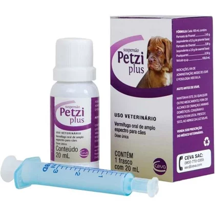Vermifugo Petzi Plus Suspensão 20 ml