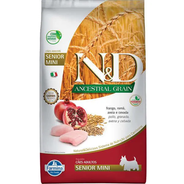 Ração ND Ancestral Canine Frango Senior Mini 2,5 kg