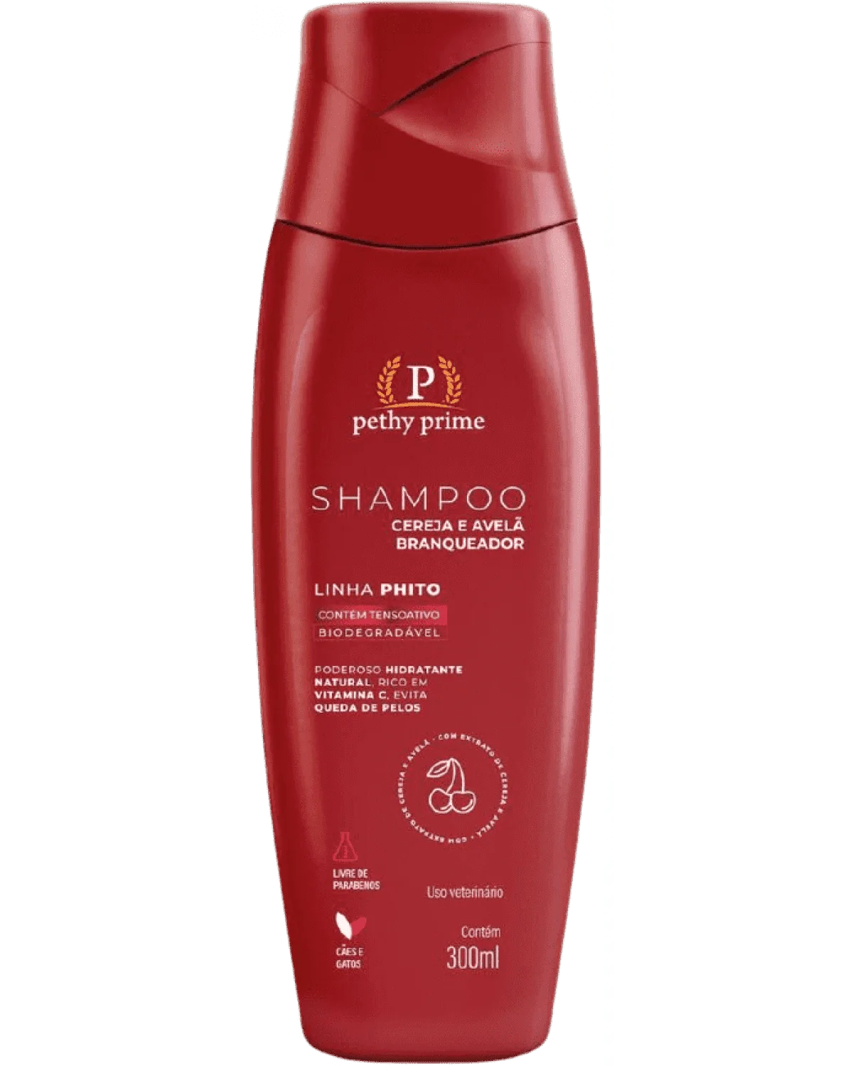 Shampoo Pethy Prime Branqueador Cereja e Avelã 300ml