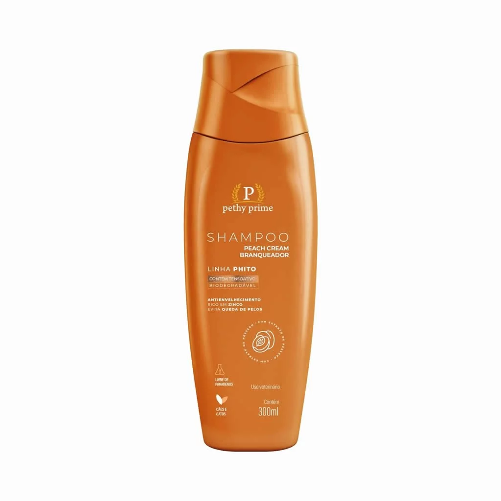 Shampoo Pethy Prime Branqueador Peach Cream 300ml