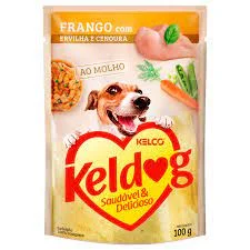 Keldog alimento úmido frango ervilha e cenoura