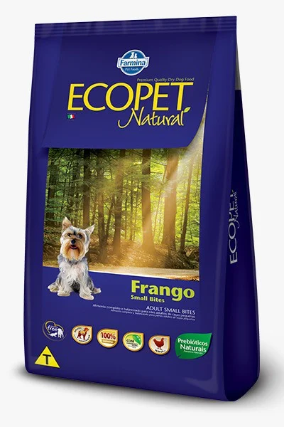 Ração Ecopet Natural Frango Small Bites 3 kg