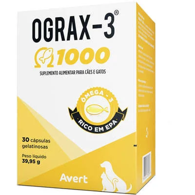 OGRAX-3 1000 MG da marca AVERTS no Pet Shop Bichos & Cia em Ubá