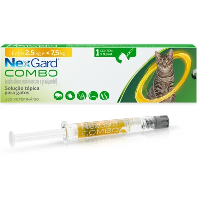 Nexgard Combo Cat com 3 unids 2,5-7,5kg
