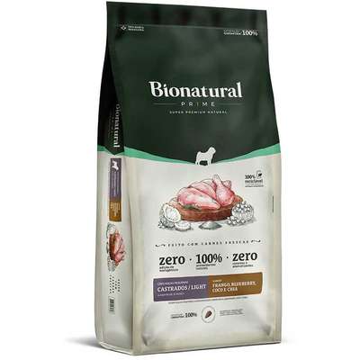 Bionatural Cães Raças Pequenas Light/Castrados Frango 10,1 kg