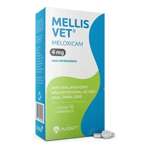 MELLIS VET4 MG CAIXA COM 10 da marca AVERT no Pet Shop Bichos & Cia em Ubá