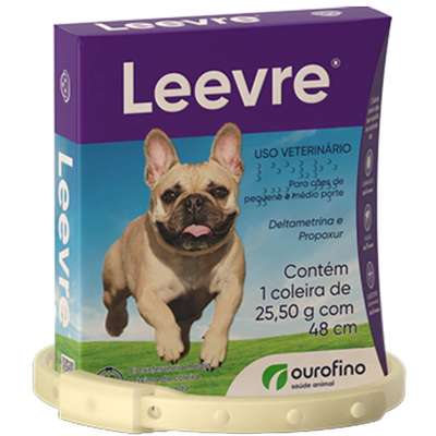 Coleira Leevre Antipulgas e Carrapatos para Cães 48 cm no Pet Shop Bichos & Cia em Ubá